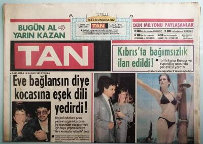 Tan Gazetesi 16 Kasım 1983 Amerikalı Ünlü Yıldız İstanbulda Bir Türk Gencine Aşık Oldu -GZ33440 - 1