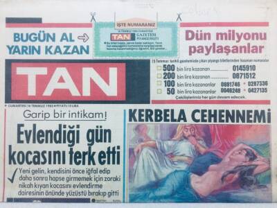 Tan Gazetesi 16 Temmuz 1983 - Amerikalı Evli Kadınlar Para İle Aşk Dersi Alıyor GZ42411 - 1