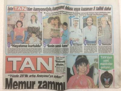 Tan Gazetesi - 16 Temmuz 1990 - Memur Zammı Mahkemelik GZ51398 - 1