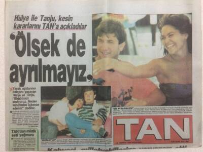 Tan Gazetesi 18 Haziran 1990 - Hülya Avşar,Tanju Çolak Ayrılmayız GZ51848 - 1
