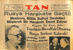 Tan Gazetesi 18 Mart 1938 - İspanya Harbi Bitiyor Mu ? Barselonada 1200 Kişi Daha Öldürüldü !... GZ100973 - 2