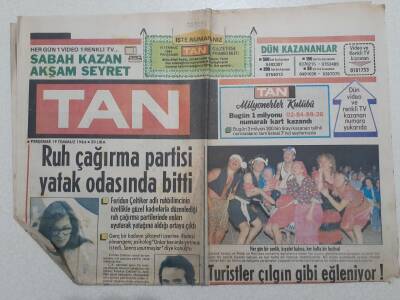 Tan Gazetesi - 19 Temmuz 1984 - Ferdi Özbeğen Zeki Mürene Karşı Öttü Bende Marmarisin Horozuyum GZ112682 - 1