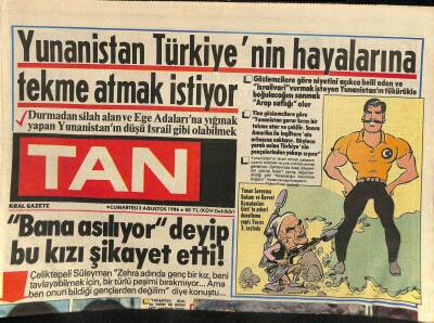 Tan Gazetesi 2 Ağustos 1986 - Komando-Rocky Çekişmesi Çok Ciddi Sorun Yarattı ! GZ116267 - 1