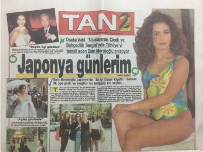 Tan Gazetesi 2 Eki 16 Nisan 1990 - Esin Moralıoğlu,Japonya Günlerim GZ51886 - 1