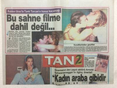 Tan Gazetesi 2 Eki 17 Nisan 1990 - Gökben Manken Oldu, Tarık Akan İle Rumen Yıldız Arasında Sıcak İlişki GZ51935 - 1