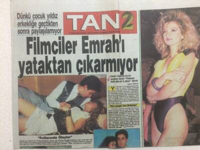 Tan Gazetesi 2 Eki 18 Nisan 1990 - Filmciler Emrahı Yataktan Çıkaramıyor GZ51938 - 1