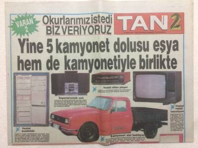 Tan Gazetesi 2 Eki 19 Haziran 1989 - Dansöz Hülyanın Unutamadı Erkek Emrah GZ51905 - 1