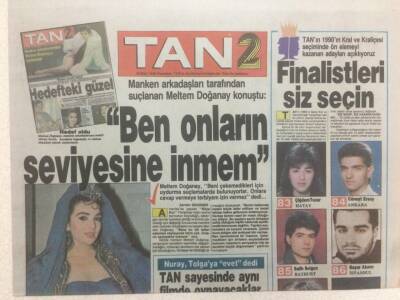 Tan Gazetesi 2 Eki 19 Mart 1990 - Meltem Doğanay,Ben Onların Seviyesine İnmem GZ512231 - 1