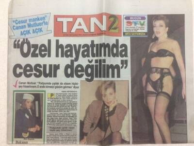 Tan Gazetesi 2 Eki 22 Ocak 1990 - Canan Mutluer,Özel Hayatımda Cesur Değilim GZ51466 - 1