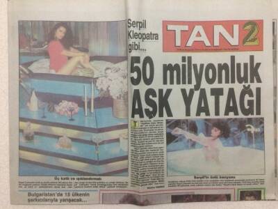 Tan Gazetesi 2 Eki 24 Mayıs 1990 - 50 Milyonluk Aşk Yatağı GZ51497 - 1