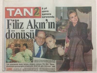 Tan Gazetesi 2 Eki 24 Şubat 1990 - Filiz Akının Dönüşü GZ51478 - 1