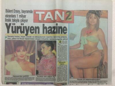 Tan Gazetesi 2 Eki 26 Haziran 1990 - Yürüyen Hazine Bülent Ersoy GZ51494 - 1