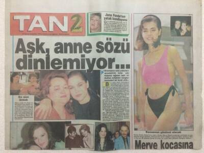 Tan Gazetesi 2 Eki 27 Haziran 1990 - Hülya Avşar,Aşk Anne Sözü Dinlemiyor GZ51475 - 1