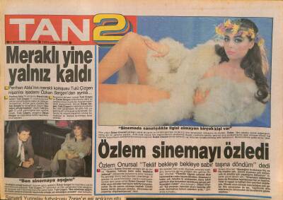Tan Gazetesi 2 Eki 27 Şubat 1988 - Özlem Onursal Sinemayı Özledi GZ127521 - 1