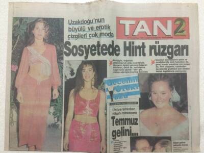 Tan Gazetesi 2 Eki 29 Temmuz 1990 - Sosyetede Hint Rüzgarı GZ51474 - 1