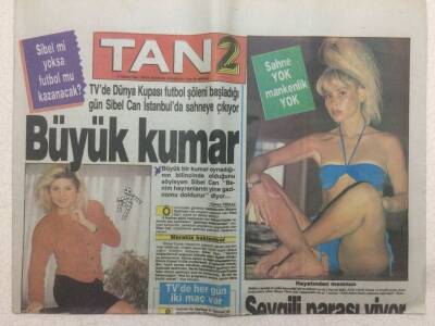 Tan Gazetesi 2 Eki 5 Haziran 1989 - Sibel Can Büyük Kumar Oynuyor GZ51499 - 1