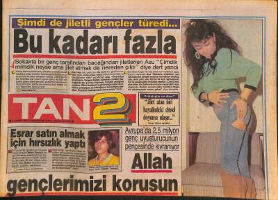 Tan Gazetesi 2 Eki 5 Kasım 1987 - Ursula Andress İçin Genç Sevgilileri Kavga Etti... GZ126648 - 1
