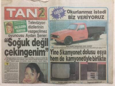 Tan Gazetesi 2 Eki 7 Temmuz 1990 - Ayda Şener Soğuk Değil Çekingenim GZ51916 - 1