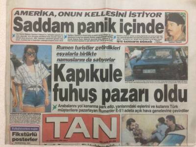 Tan Gazetesi 21 Ağustos 1990 - Saddam Panik İçinde GZ51840 - 1