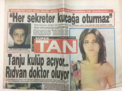 Tan Gazetesi 21 Kasım 1991 - Tanju Kulüp Açıyor, Rıdvan Doktor Oluyor GZ51435 - 1
