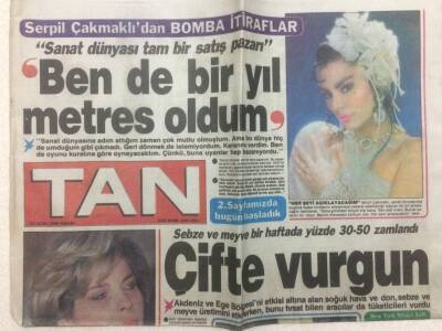 Tan Gazetesi - 21 Ocak 1990 - Serpil Çakmaklı,Metres Oldum GZ51395 - 1