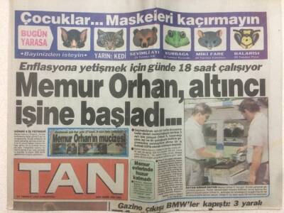 Tan Gazetesi - 21 Temmuz 1990 - Emel Sayın 600 Milyona Evet Dedi GZ51410 - 1