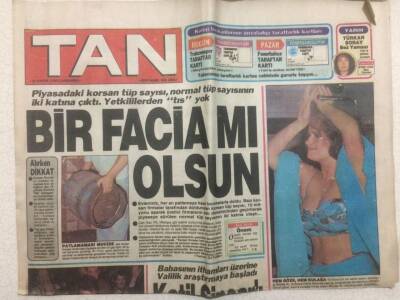 Tan Gazetesi - 22 Kasım 1989 - Hülya Avşarda Sibel Korkusu GZ51416 - 1