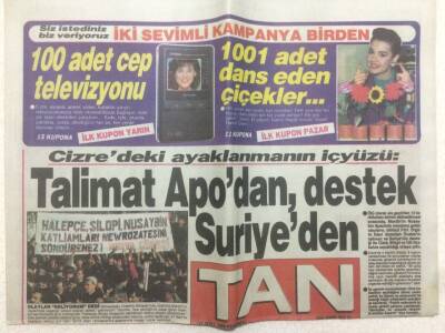 Tan Gazetesi - 22 Mart 1990 - Cizredeki Ayaklanmanın İç Yüzü GZ51392 - 1