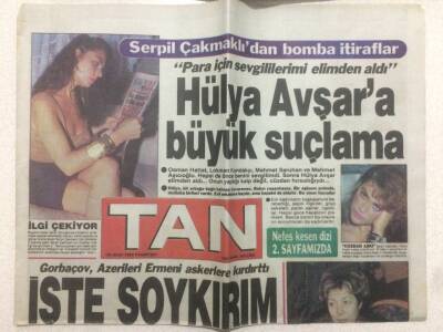 Tan Gazetesi - 22 Ocak 1990 - Hülya Avşara Büyük Suçlama GZ51394 - 1