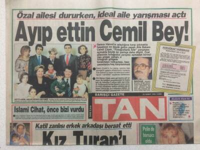 Tan Gazetesi 22 Şubat 1991 - Ayıp Ettin Cemil Çiçek GZ51867 - 1