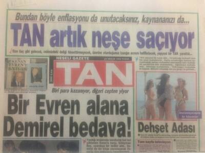 Tan Gazetesi 23 Aralık 1990 - Bir Evren Alana Demirel Bedava GZ38124 - 1