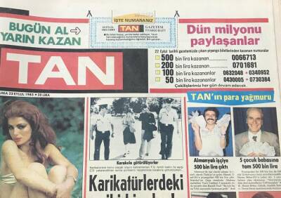 Tan Gazetesi 23 Eylül 1983- Louise Carole Trabzonun Rakibi Olan İnter Futbol Takımını Fethetti GZ36507 - 1