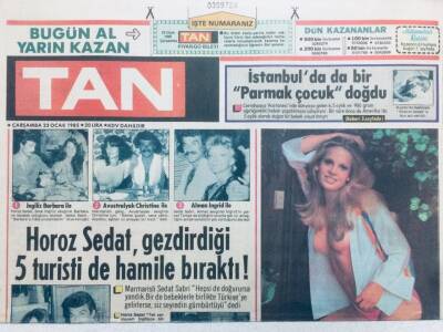 Tan Gazetesi 23 Ocak 1985 - Horoz Sedat Gezdirdiği 5 Turisti Hamile Bıraktı GZ41013 - 1