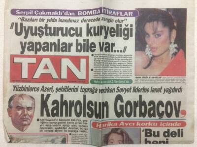 Tan Gazetesi - 23 Ocak 1990 - Kahrolsun Gorbaçov GZ51396 - 1