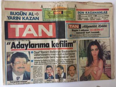 Tan Gazetesi 24 Mart 1984 - Tarık Akan Kayıp Kızlar Filminde Nilgün, Çiğdem Ve Ahu İle.. GZ11993 - 1