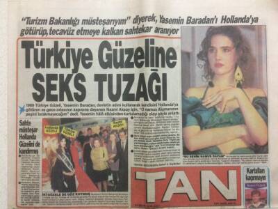 Tan Gazetesi 24 Nisan 1990 - Türkiye Güzeline Sex Tuzağı GZ51861 - 1