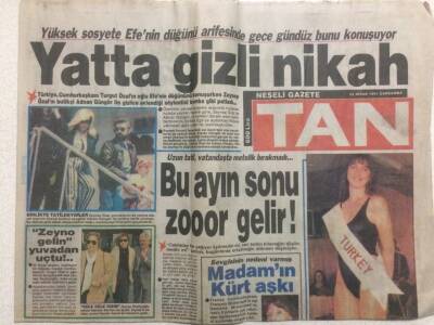 Tan Gazetesi 24 Nisan 1991 - Madamın Kürk Aşkı GZ51788 - 1
