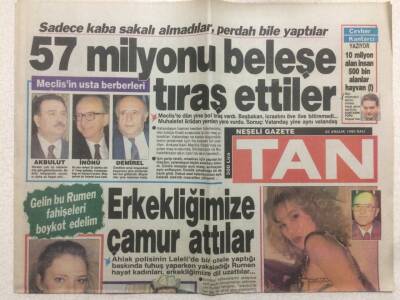 Tan Gazetesi 25 Aralık 1990 - 57 Milyonu Traş Ettiler GZ51827 - 1