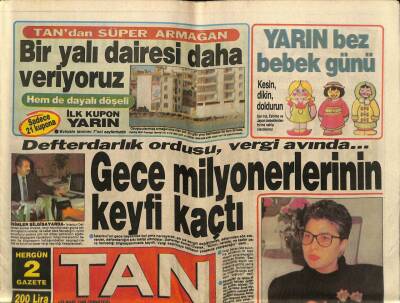 Tan Gazetesi 25 Mart 1989 - Gece Milyonerlerinin Keyfi Kaçtı GZ62059 - 2