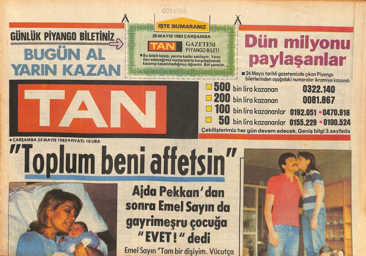 Tan Gazetesi 25 Mayıs 1983 - Banker Kastelli Tahliye Edildi GZ160834 - 1