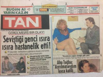 Tan Gazetesi 25 Ocak 1985 - Seviştiği Genci Isırarak Hastanelik Etti GZ34845 - 1