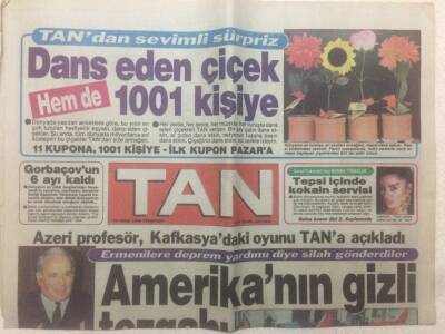 Tan Gazetesi 25 Ocak 1990 - Bülent Ersoy Servet Taşıyor 1 Milyarlık Fotoğraf GZ51598 - 1