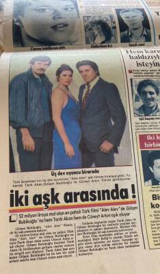 Tan Gazetesi 26 Aralık 1984 - Üç Dev Oyuncu Bir Arada * Gülşen Bubikoğlu - Cüneyt Arkın - Tarık Akan GZ114308 - 2