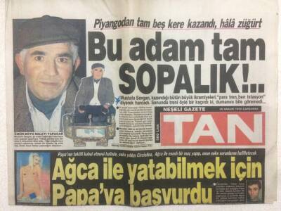 Tan Gazetesi 26 Aralık 1990 - Ağca İle Yatabilmek İçin Papaya Başvurdu GZ51439 - 1