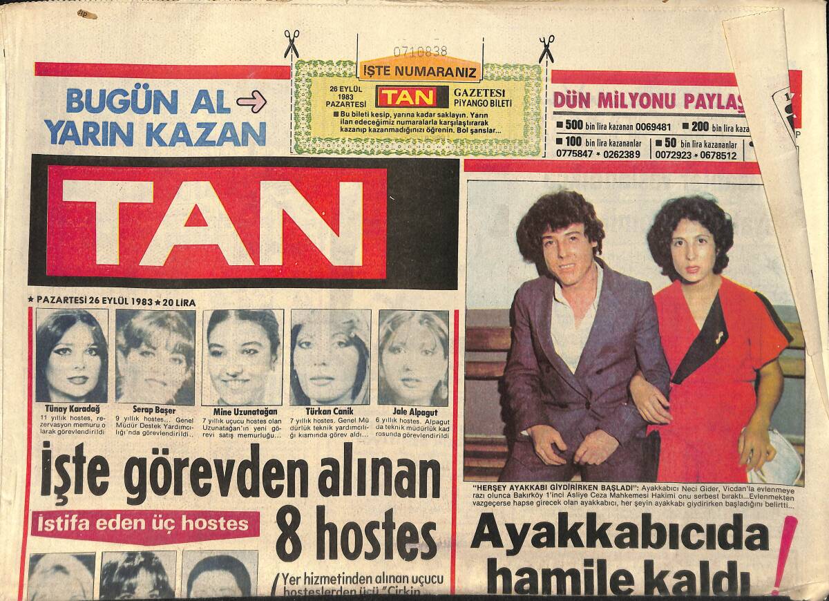Tan Gazetesi 26 Eylül 1983 - Turgut Özal Politik Nedenlerle Yeniden Şişmanlamaya Başladı GZ155380 - 1