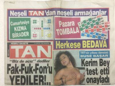 Tan Gazetesi 27 Aralık 1990 - Türkan Şoray İle Ajda Pekkanın Dirilişi GZ51438 - 1