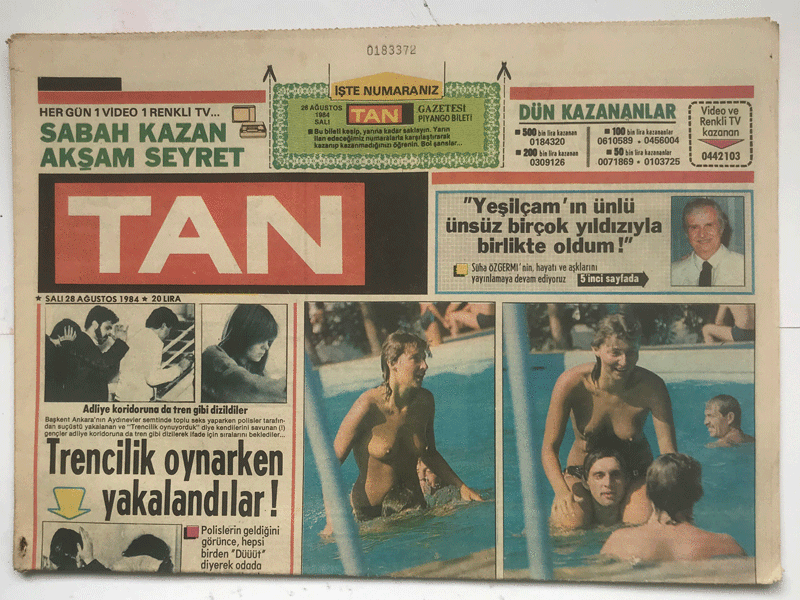 Tan Gazetesi 28 Ağustos 1984 - Hülya Tuğlu 35 Yaş Artık Yolun Yarısı Değil GZ3723 - 1