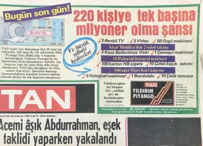 Tan Gazetesi 28 Aralık 1985 -Almanyada Yılın Fotoğrafları ! GZ36537 - 1