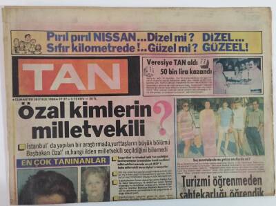 Tan Gazetesi 28 Eylül 1985 - Özal Kimlerin Milletvekili ? GZ18430 - 1