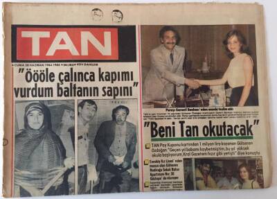 Tan Gazetesi 28 Haziran 1984 - Türkan Şoraya 41 Kere Maşallah GZ13798 - 2